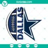 Dallas Cowboys logo design SVG with team ball, instant download. Great for Cowboys fans.