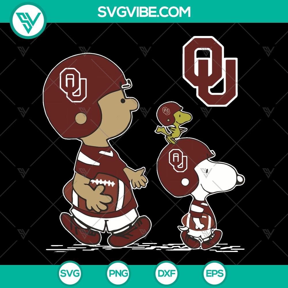 mockup-373476378.jpg Peanuts Oklahoma Football SVG Bundle featuring Charlie Brown, Snoopy, and Woodstock for Sooners Football fans. Great gift, instant download.