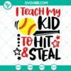 Softball skills SVG with funny quote, ideal for proud moms. Instant download cut files for teaching kids.