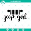 Jeep Girl and Car SVG Bundle - Camping Clip Art for Cricut and Silhouette – Instant Download, perfect for crafting enthusiasts.