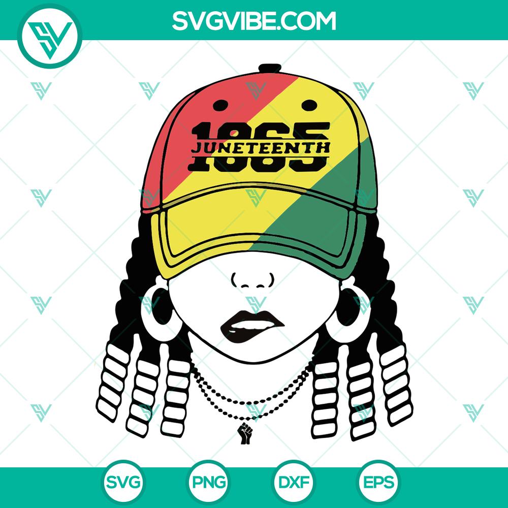 mockup-380709708.jpg Juneteenth Girl SVG design for Cricut celebrating Black History with Freeish 1865 & Black Girl Magic theme. Great for crafting projects.