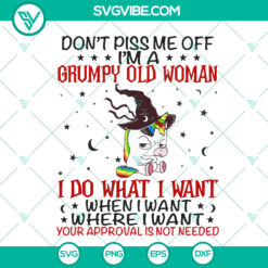 Grumpy old woman Halloween SVG & PNG bundle with instant download, spooky and humorous design for holiday crafts.