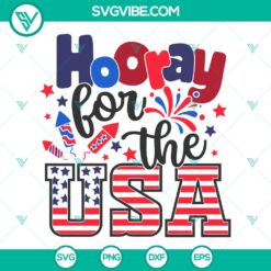 Hooray For The USA SVG Bundle - Patriotic Independence Day &amp; 4th of July Design - Instant Download
