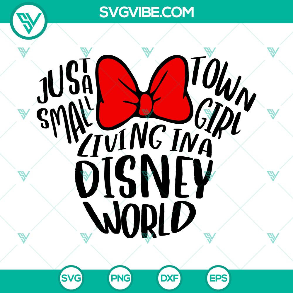 mockup-381103823.jpg SVG design of a small town girl living in a Disney world with Mickey Mouse theme. Instant download for Disney fans.