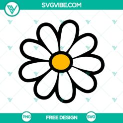 Daisy Flower SVG Cut File &ndash; Free Simple Floral Design