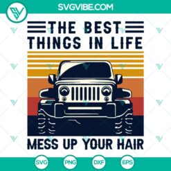 Messy bun jeep SVG design for crafters, ideal for Silhouette, Cricut. Instant download of fun quote design.