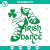 St Patricks Day Irish Dance Shoes SVG Cut Files for Instant Download - Festive green and gold shoe designs perfect for St. Patrick's Day crafting.