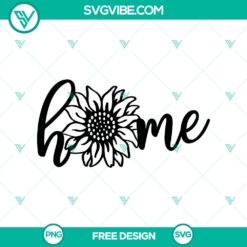 Home Sunflower SVG Cut File &ndash; Free Download for DIY Projects