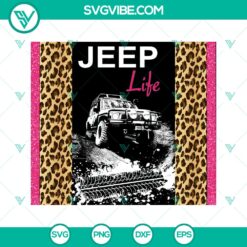 Jeep Life Skinny Tumbler Sublimation Designs - Instant Download