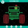 Grinch Santa driving Jeep SVG for Cricut & Silhouette, perfect for Christmas crafts and projects.