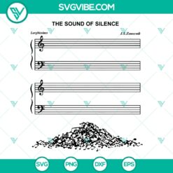 Sound of Silence Music Note SVG | Humor Saying SVG | Instant Download