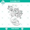 Ariel and Flounder SVG cut file, a free cute Disney design perfect for crafting projects.
