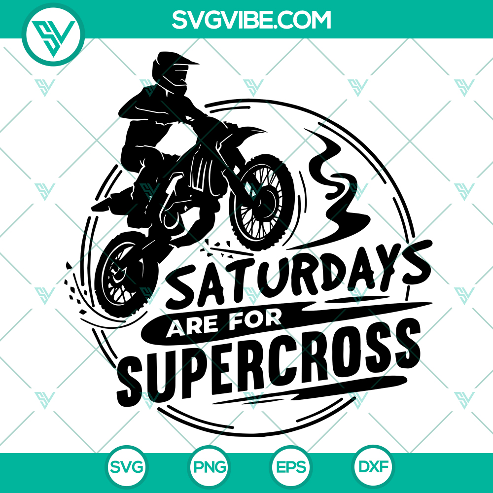 mockup-405019881.jpg Saturdays Are For Supercross SVG with Motocross Rider Shirt Design, Instant Download. Perfect for motocross enthusiasts.