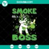 Unicorn Smoke Like A Boss SVG - Hippie pot smoking cannabis stoner design, trendy weed image download.