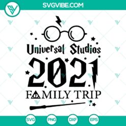Universal Studio Family Trip 2021 SVG Clipart &amp; Cut Files - Instant Download