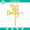 Custom wedding cake topper SVG featuring Mr and Mrs cut files for Cricut, digital template for instant download.