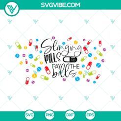 Nurse SVG Drug Dealer Seamless Tumbler Pharmacy Slinging Pills DIY Cup Wrap - Instant Download