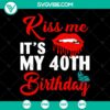 40th birthday girl SVG design for a Queen turning 40 celebration. Downloadable SVG file.