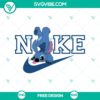 Free Stitch Nike logo SVG Cut File with a unique Disney-Sports design, ideal for crafting projects.