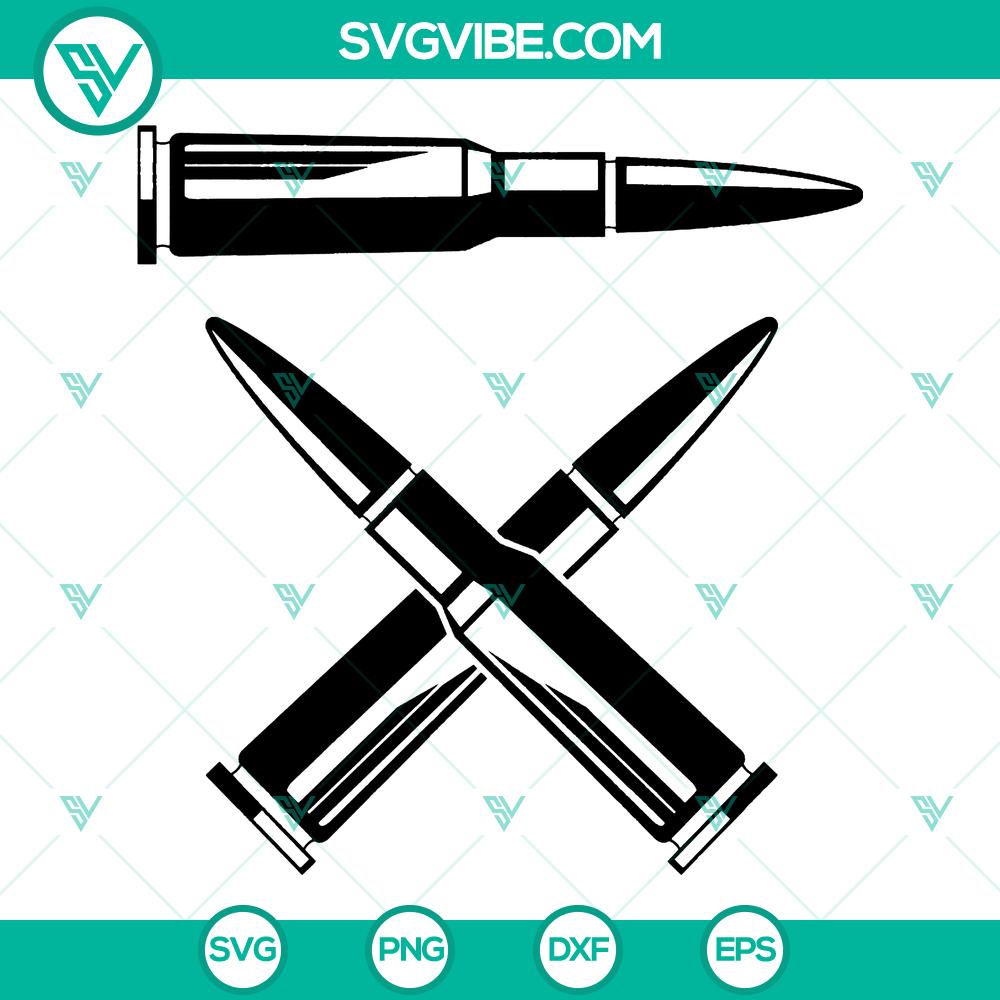 Bullets SVG Bundle: Shirt, Ammo, Clipart, Cutfile, PNG – Military & Veteran Themes Military and veteran-themed bullets SVG bundle featuring shirt, ammo, clipart, and PNG cutfile designs. Ideal for crafting projects.