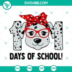 Dalmatian-themed back to school teacher SVG clipart with a graduate hat design for 101 days of school celebration. Perfect for shirts.