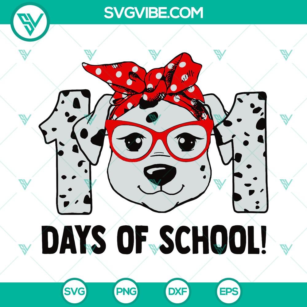 mockup-425579849.jpg Dalmatian-themed back to school teacher SVG clipart with a graduate hat design for 101 days of school celebration. Perfect for shirts.