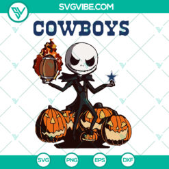 Jack Skellington Cowboys Halloween Sport SVG - Instant Download