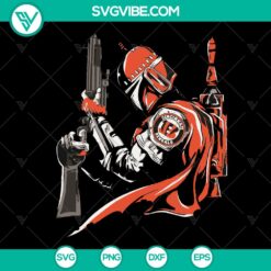 Mandalorian Cincinnati Bengals NFL team logo sport SVG, perfect for fans. Instant download design for football enthusiasts.