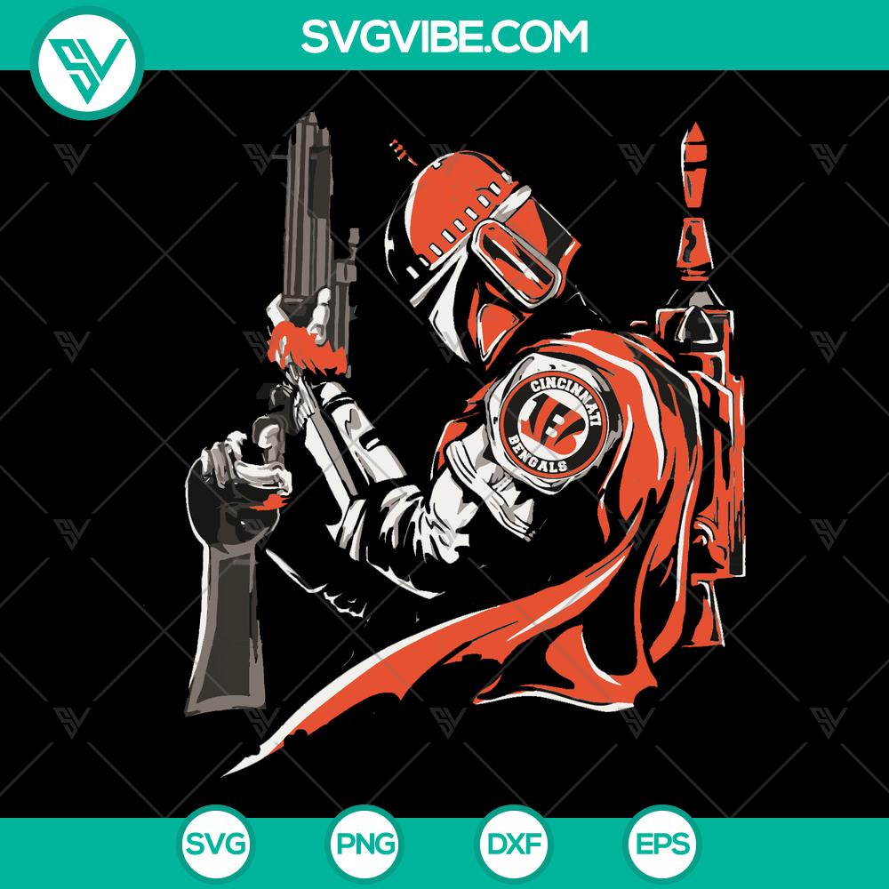 mockup-431106870.jpg Mandalorian Cincinnati Bengals NFL team logo sport SVG, perfect for fans. Instant download design for football enthusiasts.