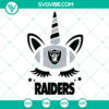 Las Vegas Raiders Unicorn SVG for NFL football fans. Ideal for Super Bowl and sports-themed crafts.