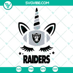 Las Vegas Raiders Unicorn SVG for NFL football fans. Ideal for Super Bowl and sports-themed crafts.