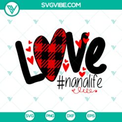 Buffalo plaid Nana SVG for sublimation crafting, Nanalife cut files, instant download.