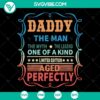 Daddy The Man The Myth The Legend SVG - Father's Day Gift - Instant Download, perfect for Father's Day celebration.