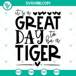 School Spirit Tiger Teacher Team SVG - Great Day Mom Dad Fall Football Baseball (Instant Download)