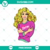 Barbie 80’s style SVG cut file featuring free retro fashion design with bright colors and bold patterns for DIY crafts and fashion projects.