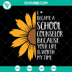 "I Became a School Counselor: Love My Job Teacher SVG - Gift for Teacher &amp; Students | School Counselor Gift - Instant Download"