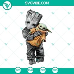 Groot Mashup Baby Yoda PNG Star Wars Designs - Mandalorian &amp; The Child Funny Gift - Instant Download