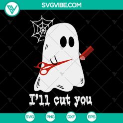 Boo Crew Halloween SVG Bundle featuring Scissor Nightmare and Cute Boo designs for crafts and decorations.