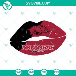 Arkansas Razorbacks NCAA Lips SVG | Sport Team Shirt Silhouette Cutting Files