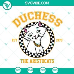 Disney Duchess &ndash; The Aristocats Est. 1970 SVG DXF EPS PNG