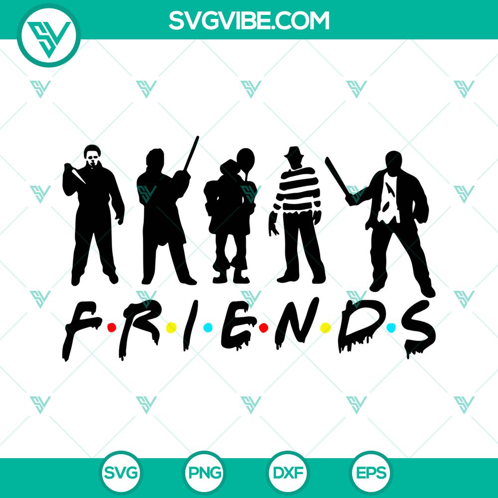 mockup-466029099.jpg Friends Halloween character scary team movie SVG for Cricut. Ideal for Halloween crafts. Instant download.