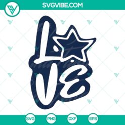Love Cowboys & Dallas Star SVG - Humorous and Adorable T-shirt Design - Instant Download Tshirt Graphic.