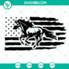 SVG horse clipart of American flag horse head silhouette, perfect for horse lovers. Great for patriotic projects.