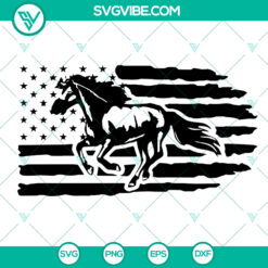 SVG horse clipart of American flag horse head silhouette, perfect for horse lovers. Great for patriotic projects.