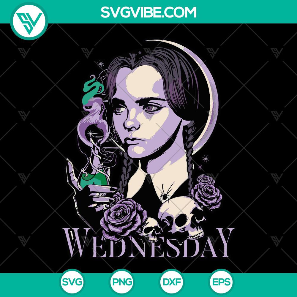 Wednesday Addams Halloween SVG | Addams Family Cut File – Instant Download Creepy Wednesday Addams Halloween SVG design for Addams Family fans. Perfect cut file for Halloween crafts. Instant Download.