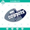 Dallas Cowboys Sugar Skull SVG, official NFL football cut files for Cricut, featuring team's logo in a decorative sugar skull design.