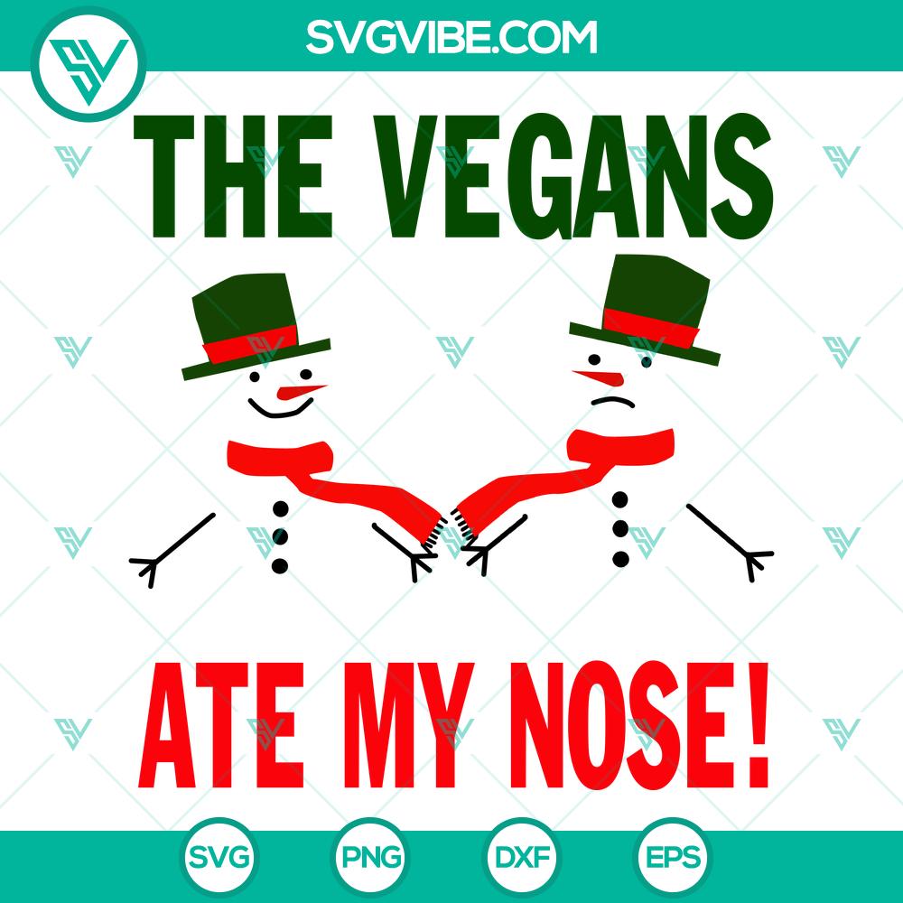 mockup-476530516.jpg Vegans Ate My Nose Santa Christmas SVG featuring Snowman & Merry Christmas design. Instant Download for holiday crafting.