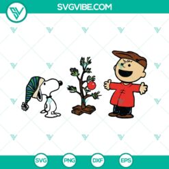 Snoopy and Charlie Brown Christmas SVG cut files with instant download, perfect for holiday crafting projects.