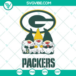 Green Bay Packers NFL Gnomes SVG Bundle - Instant Download