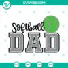 Softball Mom and Dad SVG Bundle with Love Softball Design for sports lovers, perfect for crafting projects and apparel.
